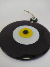 Load image into Gallery viewer, Black Evil Eye Wall Hanging - Wall HangingBlack with Yellow