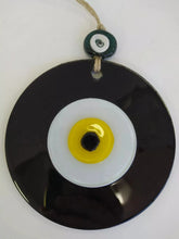 Load image into Gallery viewer, Black Evil Eye Wall Hanging - Wall HangingBlack with Yellow