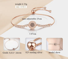 Load image into Gallery viewer, Black and White Stone Evil Eye Silver Bracelet - BraceletSilver