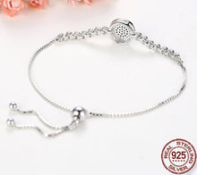 Load image into Gallery viewer, Black and White Stone Evil Eye Silver Bracelet - BraceletSilver