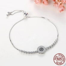 Load image into Gallery viewer, Black and White Stone Evil Eye Silver Bracelet - BraceletSilver