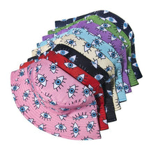 Load image into Gallery viewer, Black Evil Eye Bucket Hat - AccessoriesRed