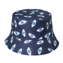 Load image into Gallery viewer, Black Evil Eye Bucket Hat - AccessoriesBlue
