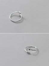 Load image into Gallery viewer, Black Stone Dual Evil Eye Silver Ring - Ring