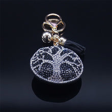 Load image into Gallery viewer, Black Stone Studded Tree of Life Keychain - Keychain