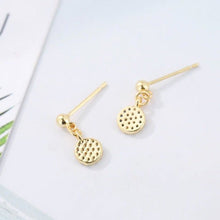 Load image into Gallery viewer, Blue and White Stone Evil Eye Silver Drop Earrings - EarringsGold