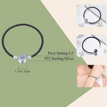 Load image into Gallery viewer, Blue and White Stone Evil Eye Silver Snake Chain Bracelet - Bracelet17cm