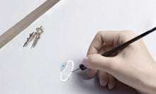 Load image into Gallery viewer, Blue and White Stone Eye Shape Evil Eye Silver Ring - Ring6