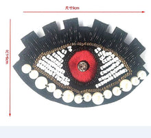 Load image into Gallery viewer, Blue Evil Eye DIY Sew-On Patch - AccessoriesRed