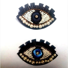 Load image into Gallery viewer, Blue Evil Eye DIY Sew-On Patch - AccessoriesBlue-Black