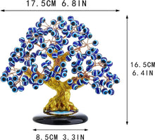 Load image into Gallery viewer, Blue Evil Eye Tree of Life Desktop Ornament - Ornament