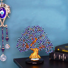 Load image into Gallery viewer, Blue Evil Eye Tree of Life Desktop Ornament - Ornament