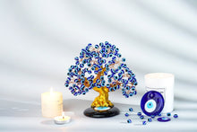 Load image into Gallery viewer, Blue Evil Eye Tree of Life Desktop Ornament - Ornament