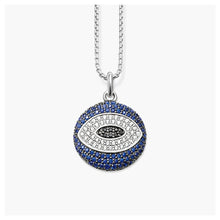 Load image into Gallery viewer, Blue, White and Black Stone Evil Eye Silver Necklace - Necklace53cm