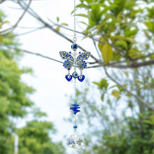 Load image into Gallery viewer, Butterfly with Evil Eyes Wall Hanging with Suncatcher Crystals - Wall Hanging
