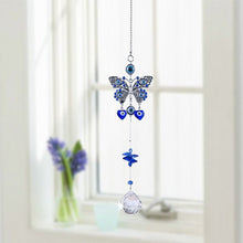 Load image into Gallery viewer, Butterfly with Evil Eyes Wall Hanging with Suncatcher Crystals - Wall Hanging