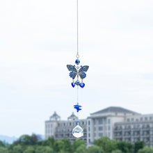 Load image into Gallery viewer, Butterfly with Evil Eyes Wall Hanging with Suncatcher Crystals - Wall Hanging