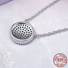 Load image into Gallery viewer, Circular Mosaic-style Evil Eye Silver Necklace - NecklaceGold