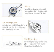 Load image into Gallery viewer, Circular Stone Mosaic Evil Eye Silver Half Bangle Bracelet - Bracelet