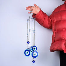 Load image into Gallery viewer, Classic Blue Color Evil Eyes Wind Chimes - Wind Chime