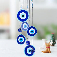 Load image into Gallery viewer, Classic Blue Color Evil Eyes Wind Chimes - Wind Chime
