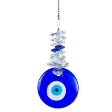 Load image into Gallery viewer, Classic Blue Crystal Evil Eye Wall Hanging - Wall Hanging