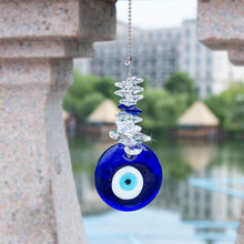 Load image into Gallery viewer, Classic Blue Crystal Evil Eye Wall Hanging - Wall Hanging