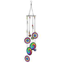 Load image into Gallery viewer, Colorful Flower Design Evil Eyes Wind Chimes - Wind Chime