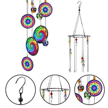 Load image into Gallery viewer, Colorful Flower Design Evil Eyes Wind Chimes - Wind Chime