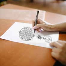 Load image into Gallery viewer, Colorful Flower Of Life Wall Hanging with Single Large Suncatcher Crystal - Wall Hanging