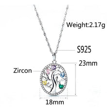 Load image into Gallery viewer, Colorful Tree of Life Silver Pendant and Necklace - NecklaceOnly Pendant
