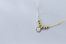 Load image into Gallery viewer, Delicate Beaded Evil Eye Silver Necklaces - NecklaceSilver
