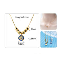 Load image into Gallery viewer, Delicate Beaded Evil Eye Silver Necklaces - NecklaceSilver