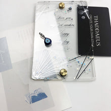 Load image into Gallery viewer, Drop Shaped Blue Enamel Evil Eye Silver Pendant - Pendant