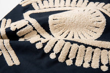 Load image into Gallery viewer, Embroidered Evil Eye Cushion Covers - Black and Pink - Cushion CoverBlack