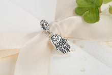 Load image into Gallery viewer, Engraved Hamsa Hand Silver Pendant - Pendant