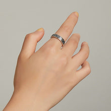 Load image into Gallery viewer, Engraved Silver Evil Eyes Finger Wrap Ring - Ring