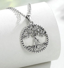 Load image into Gallery viewer, Engraved Silver Tree of Life Pendant and Necklace - Necklace20" inch Necklace