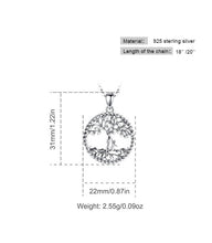 Load image into Gallery viewer, Engraved Silver Tree of Life Pendant and Necklace - NecklaceOnly Pendant