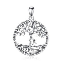 Load image into Gallery viewer, Engraved Silver Tree of Life Pendant and Necklace - NecklaceOnly Pendant