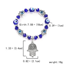 Load image into Gallery viewer, Evil Eye and Hamsa Hand Beaded Bracelets (8 Designs) - BraceletEvil Eyes and Hamsa Hands with Hamsa Hand Charm