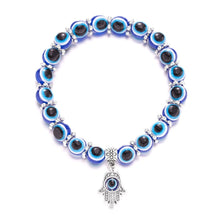 Load image into Gallery viewer, Evil Eye and Hamsa Hand Beaded Bracelets (8 Designs) - BraceletEvil Eyes and Hamsa Hands with Hamsa Hand Charm