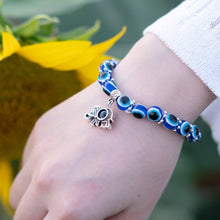 Load image into Gallery viewer, Evil Eye and Hamsa Hand Beaded Bracelets (8 Designs) - BraceletEvil Eyes with Elephant Charm