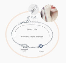 Load image into Gallery viewer, Evil Eye and Hamsa Hand Silver Bracelet - BraceletSilver