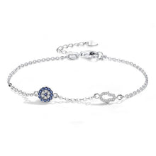 Load image into Gallery viewer, Evil Eye and Hamsa Hand Silver Bracelet - BraceletSilver