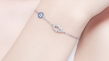 Load image into Gallery viewer, Evil Eye and Hamsa Hand Silver Bracelet - BraceletSilver