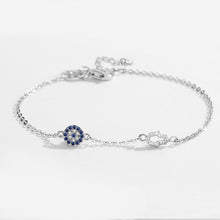 Load image into Gallery viewer, Evil Eye and Hamsa Hand Silver Bracelet - BraceletSilver