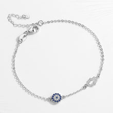 Load image into Gallery viewer, Evil Eye and Hamsa Hand Silver Bracelet - BraceletSilver