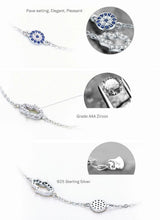 Load image into Gallery viewer, Evil Eye and Hamsa Hand Silver Bracelet - BraceletSilver