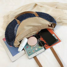 Load image into Gallery viewer,
Evil Eye Design Woven Rattan Straw Bag - 0Light BrownChina